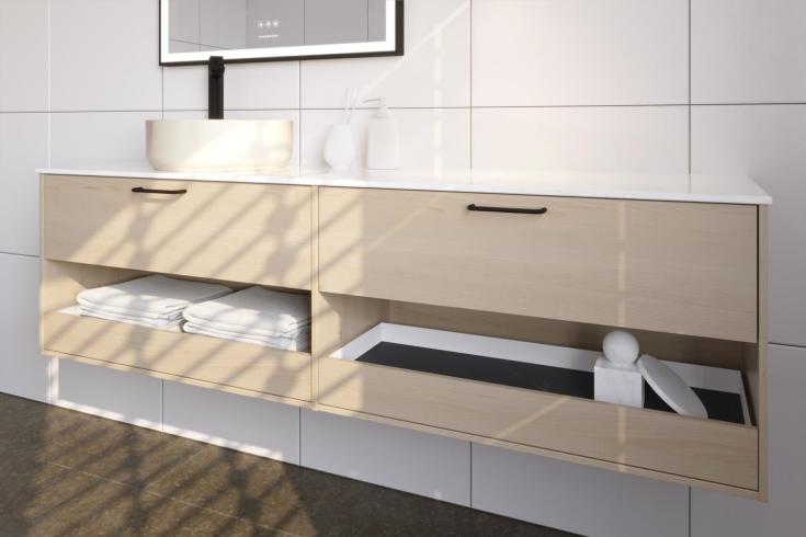 Svedbergs S2 håndtak, cc 128 mm, sort