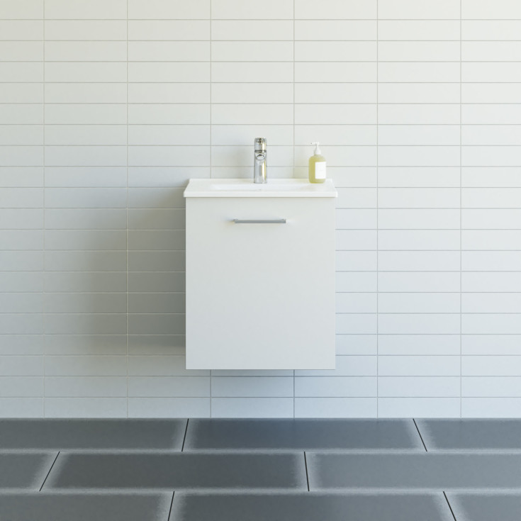 Dansani Mido+ möbelpaket, 51x36,5 cm, höger, matt vit