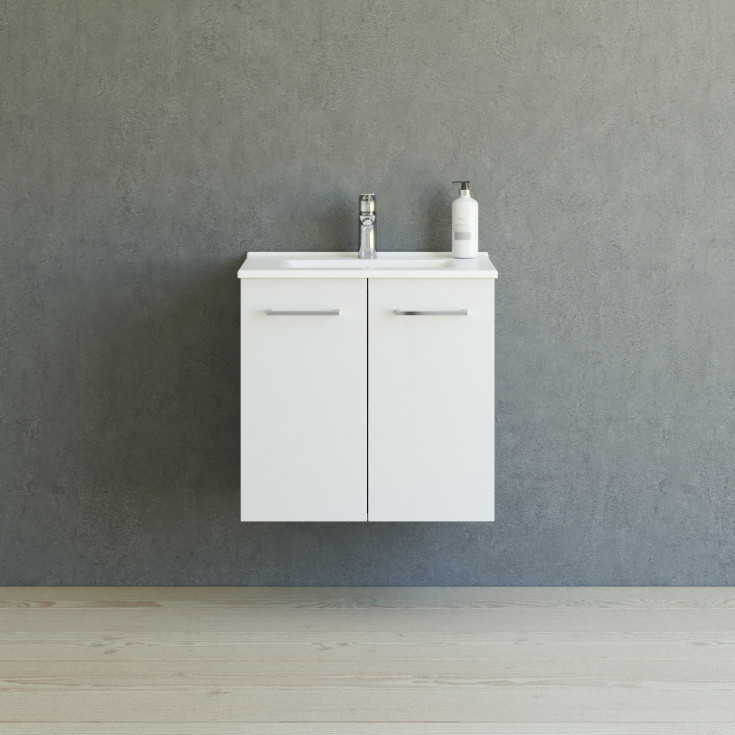 Dansani Mido+ møbelpakke, 61x36,5 cm, hvit høyglans