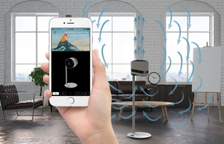 Boneco F235 gulvventilator, Ø37,5 cm, bluetooth, grå