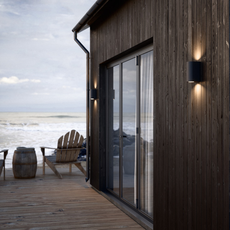 Nordlux Canto Maxi 2 utomhus vägglampa, svart