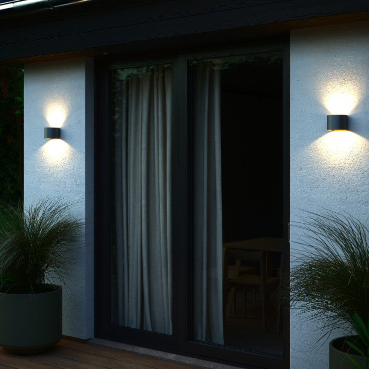 Nordlux Milda udendørs væglampe, antracit