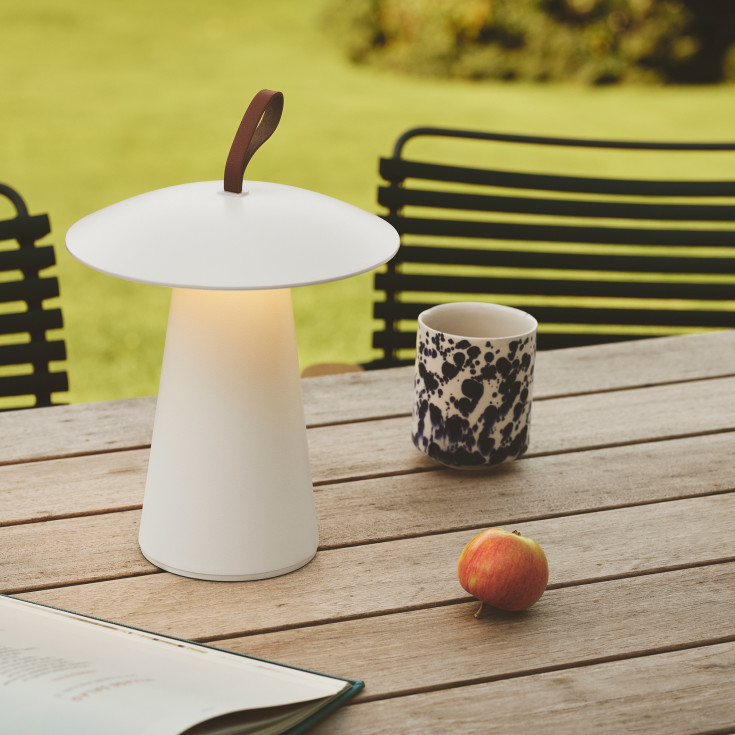 Nordlux Ara To-Go uppladdningsbar bordslampa utomhus, vit