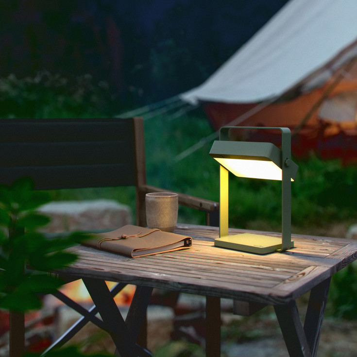 Nordlux Saulio bordslampa med solcells, grön