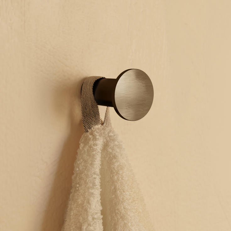 Cosmic Architect håndklædekrog, børstet sort pvd