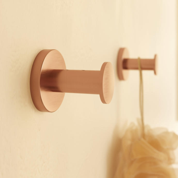 Cosmic Architect S+ håndklædekrog, børstet kobber pvd