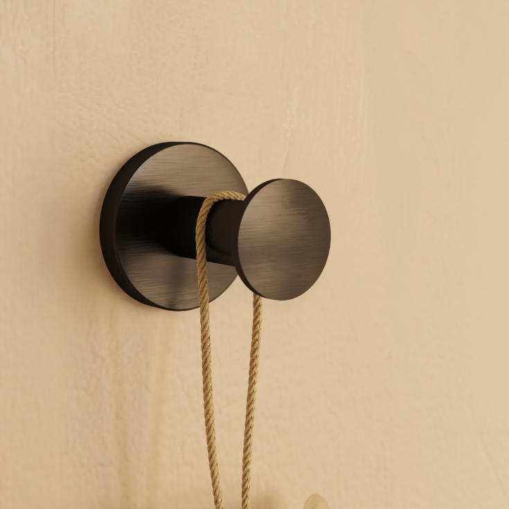 Cosmic Architect S+ håndklædekrog, børstet sort pvd