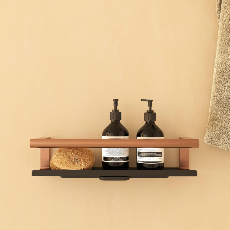 Cosmic Architect S+ brusehylde med bruseskraber, børstet kobber pvd