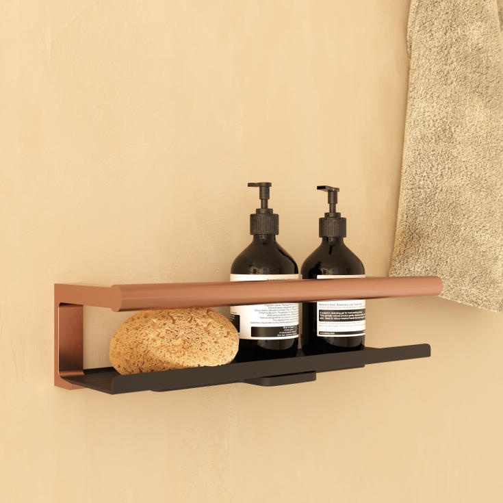 Cosmic Architect S+ brusehylde med bruseskraber, børstet kobber pvd