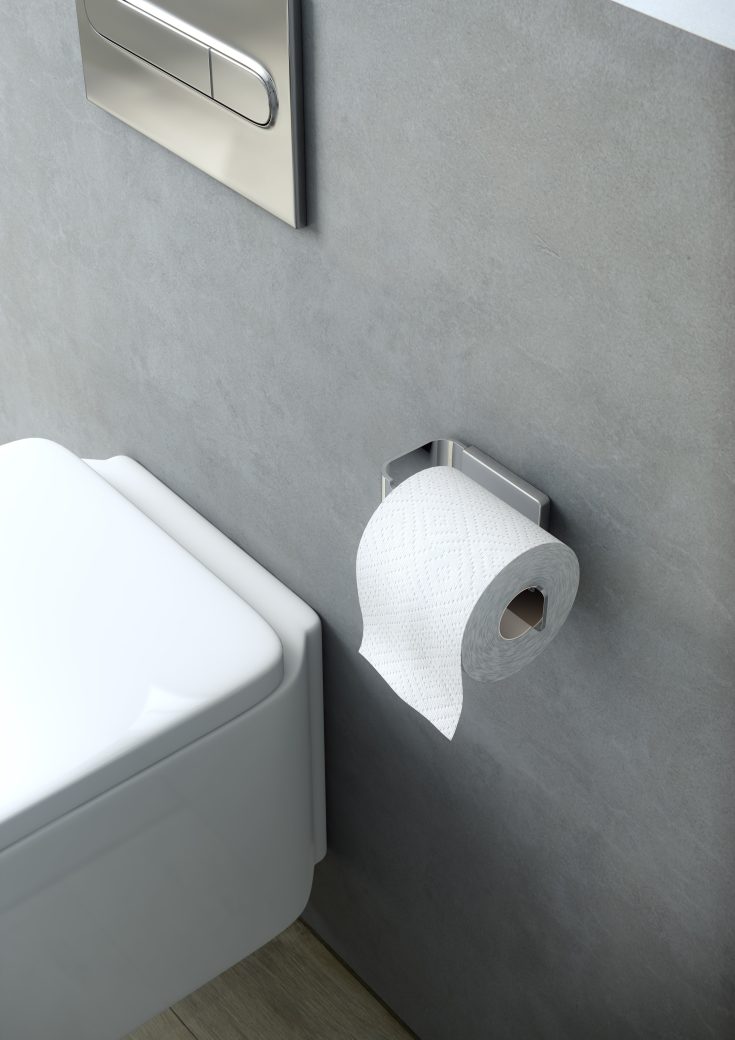 Cosmic LineB+ toiletrulleholder, rustfrit stål