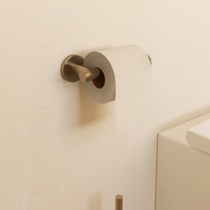 Cosmic Architect S+ toiletrulleholder, børstet guld pvd