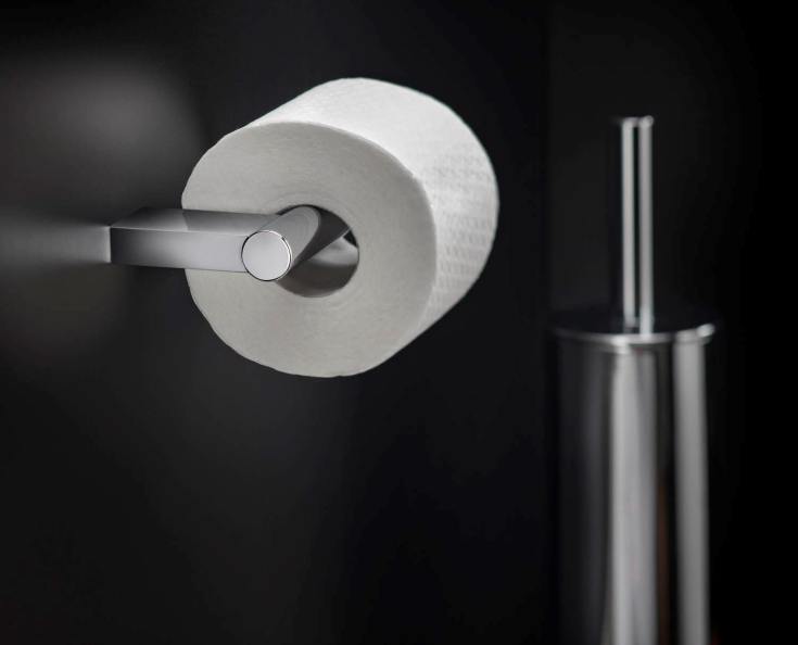 Cosmic Project toiletrulleholder, krom