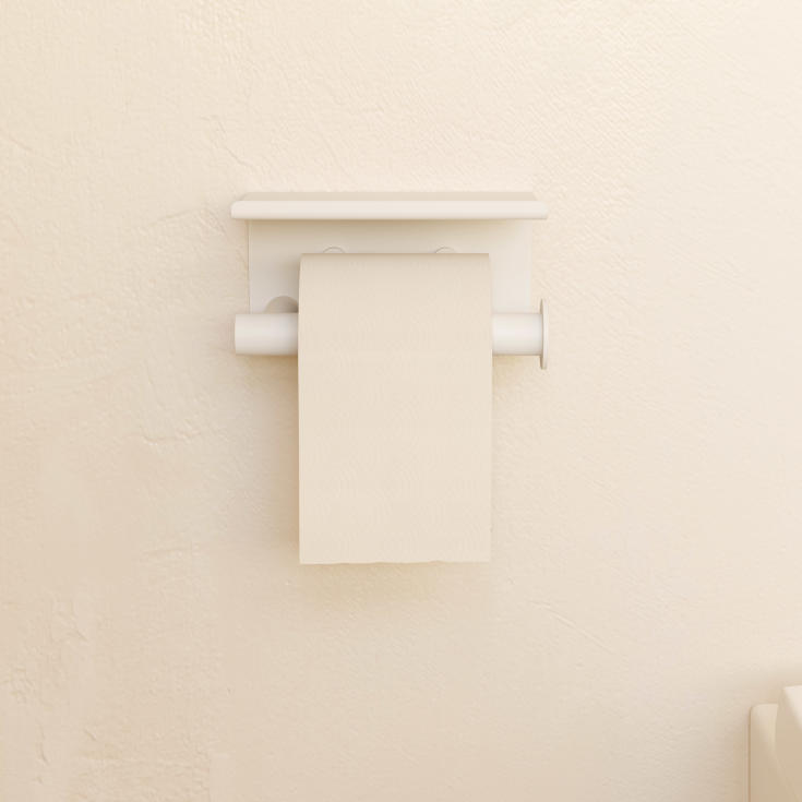 Cosmic Architect S+ toiletrulleholder, mat hvid