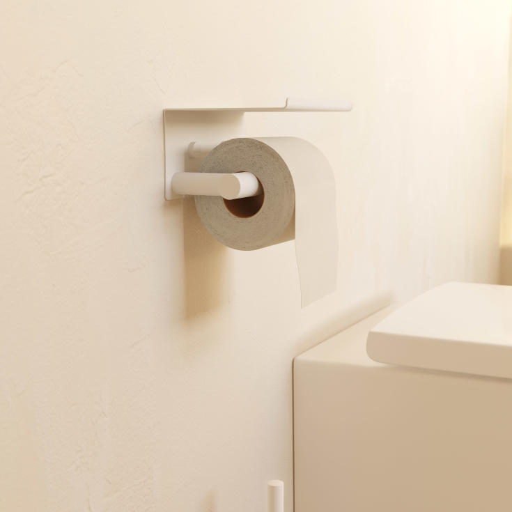 Cosmic Architect S+ toiletrulleholder, mat hvid