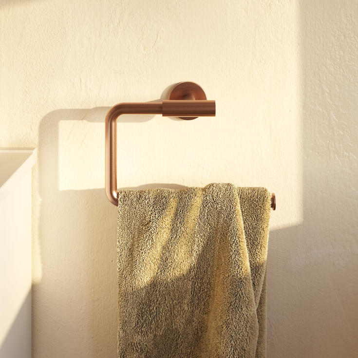 Cosmic Architect S+ håndklædeholder, 23,6 cm, børstet kobber pvd