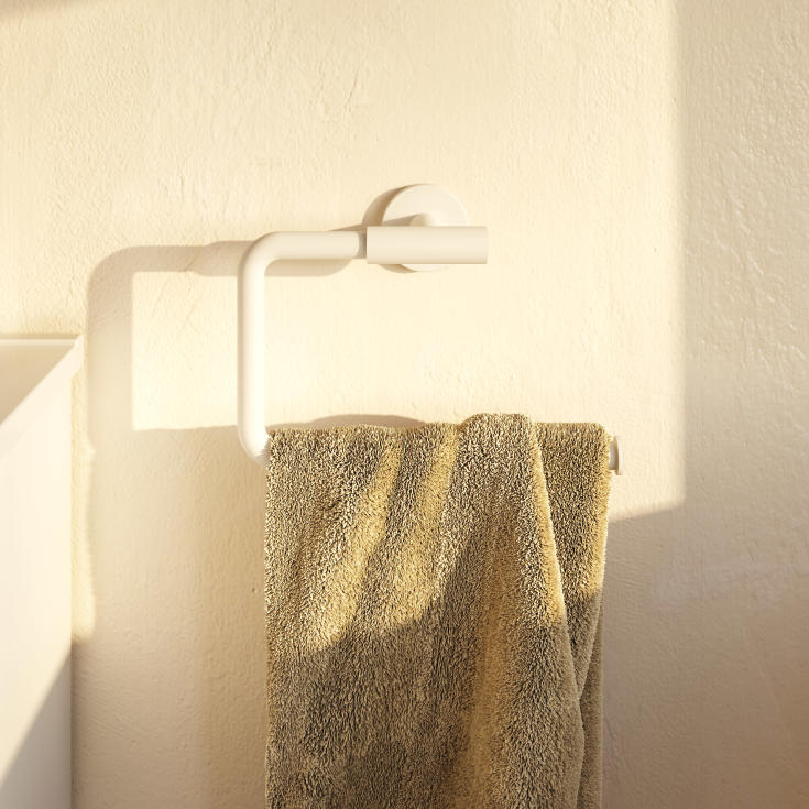 Cosmic Architect S+ håndklædeholder, 23,6 cm, mat hvid