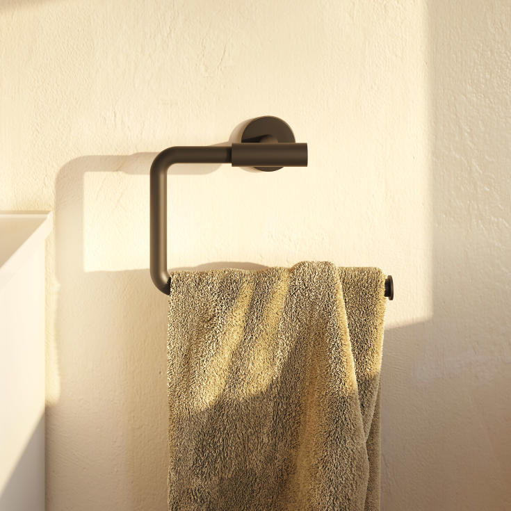 Cosmic Architect S+ håndklædeholder, 23,6 cm, børstet sort pvd