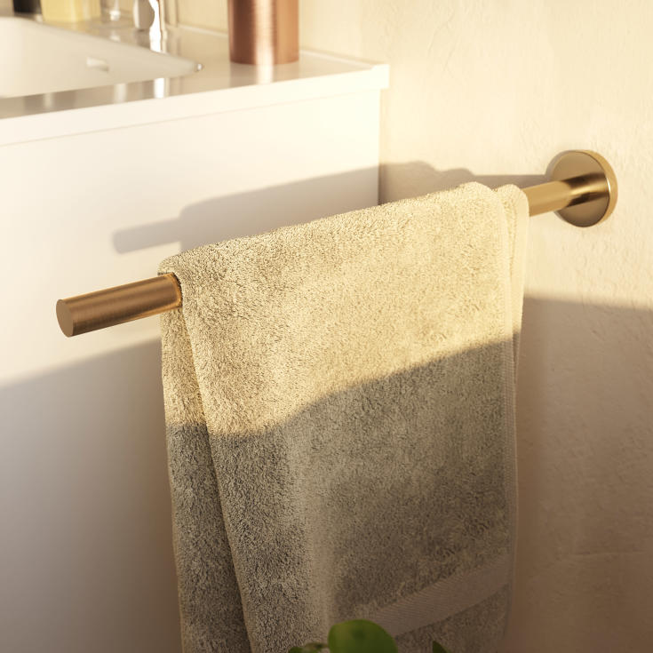 Cosmic Architect S+ håndklædestang, 40 cm, børstet guld pvd