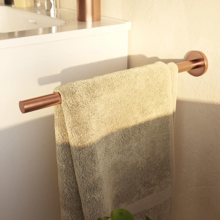 Cosmic Architect S+ håndklædestang, 40 cm, børstet kobber pvd