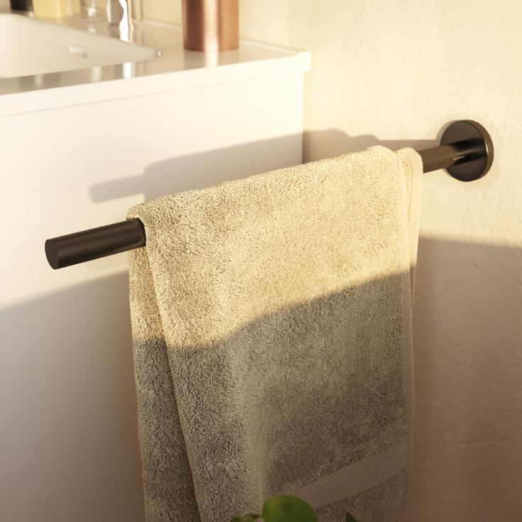 Cosmic Architect S+ håndklædestang, 40 cm, børstet sort pvd