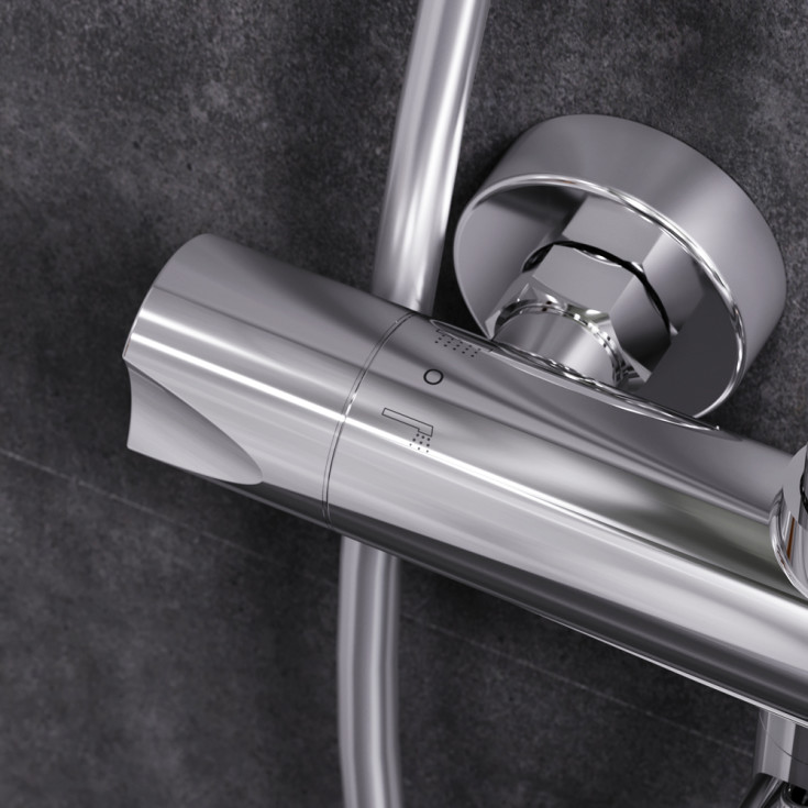 AM.PM Hit badekararmatur med dusjsett, krom