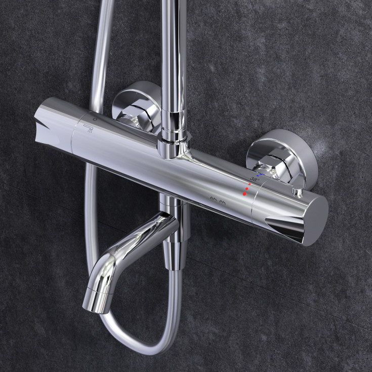 AM.PM Hit badkarsblandare med duschset, krom