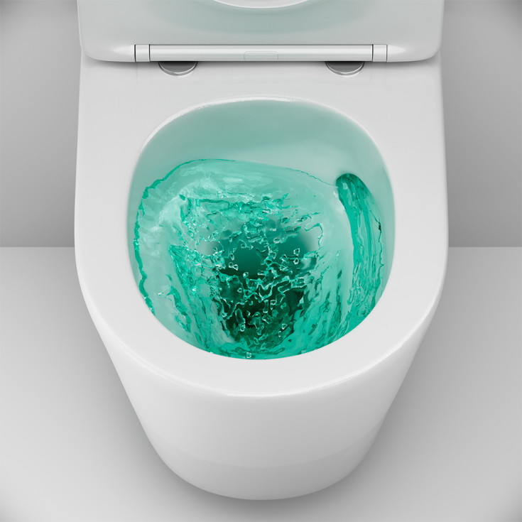 AM.PM Spike FlashClean vägghängd toalett, utan spolkant, vit