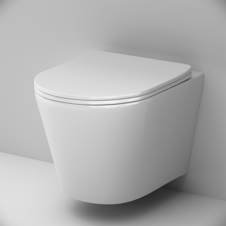 AM.PM Spike FlashClean vägghängd toalett, utan spolkant, vit