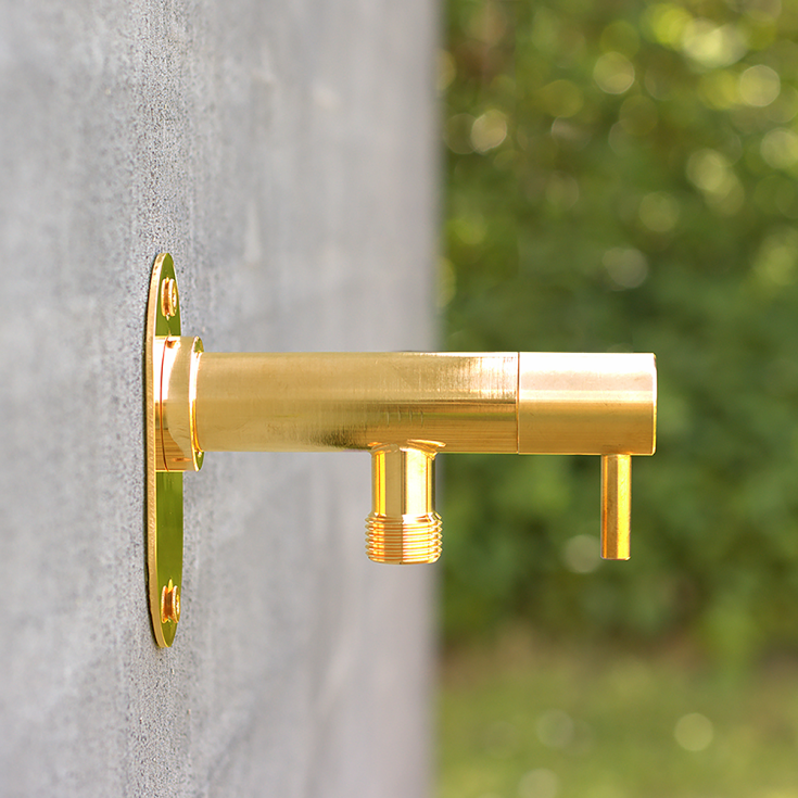 Frostline Eqi Wall udendørshane, til 15-35 cm væg, messing