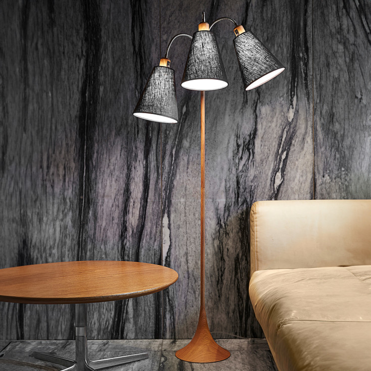 Nielsen Light Trafik golvlampe fot, trä