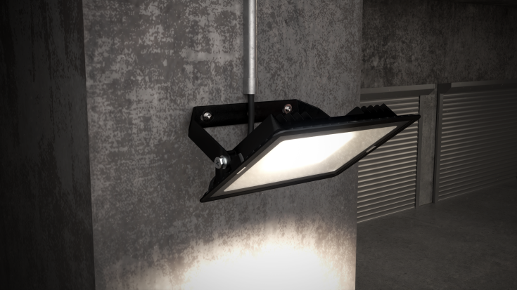 Ansell Lighting Eden strålkastare med sensor, 30W, 4000K