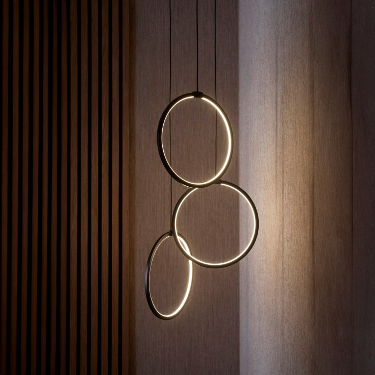 Cassøe Halo pendellampe, matt svart