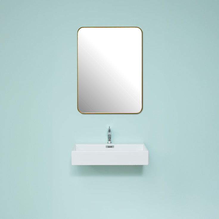 Cassøe speil, 60x80 cm, messing