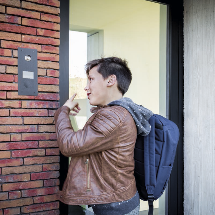 Videodørtelefon for Niko Home Control med 1 opplyst berøringsknapp