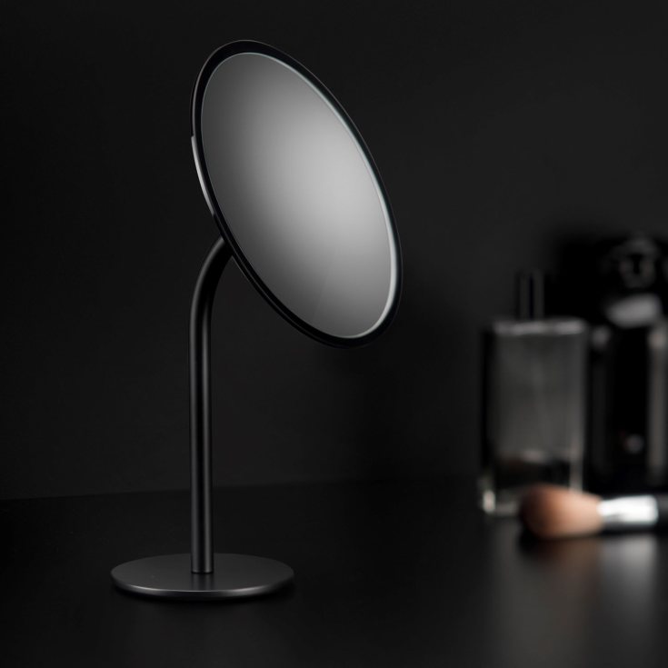 Cosmic BWC makeup spejl, Ø20 cm, mat sort