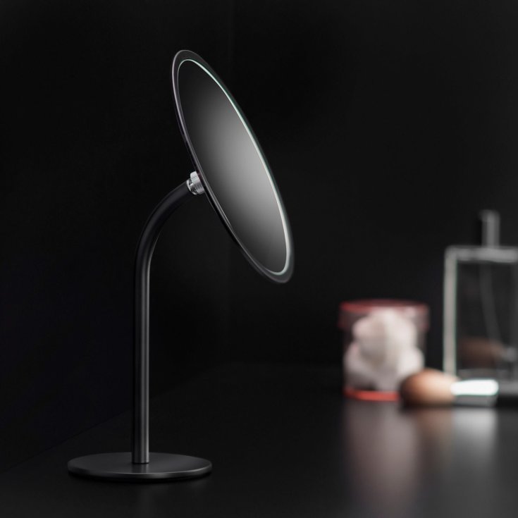 Cosmic BWC makeup spejl, Ø20 cm, mat sort