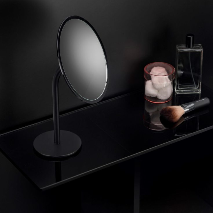 Cosmic BWC makeup spejl, Ø20 cm, mat sort
