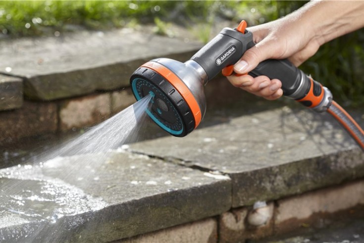 Gardena Premium vanningspistol, 5 strålemønstre, frostsikker, metall