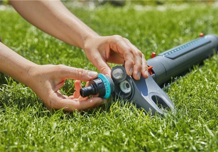 Gardena AquaZoom spreder, justerbar dekning 28–350 m², frost- og UV-bestandig