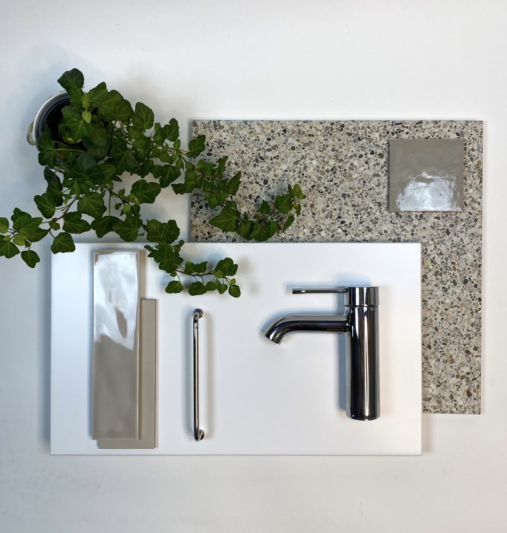 Dansani Mido+ möbelpaket, 51x36,5 cm, höger, vit högglans