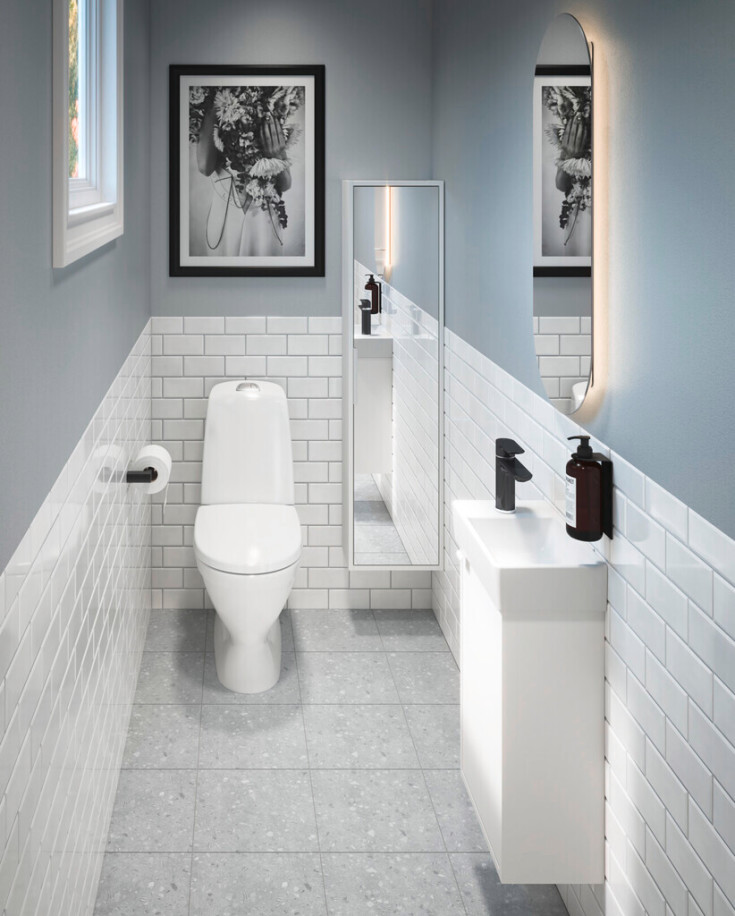 Gustavsberg Artic Small möbelpaket, 36x22 cm, vit