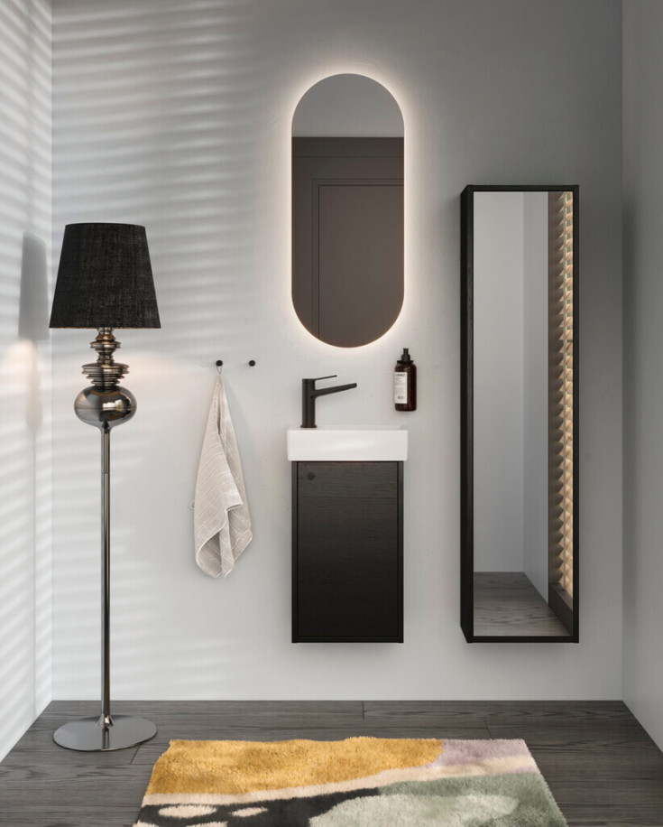 Gustavsberg Artic Small møbelpakke, 36x22 cm, svart