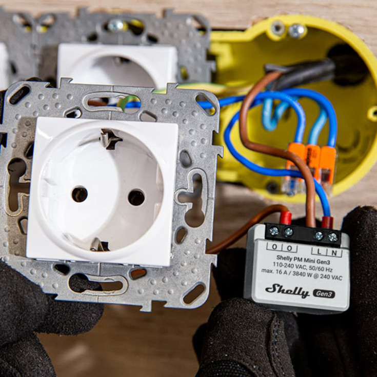 Shelly Plus Mini Gen3 effektmåler med Wi-fi