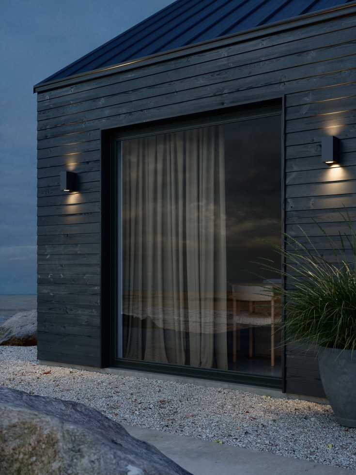 Nordlux Canto Maxi Kubi 2 utomhus vägglampa, svart