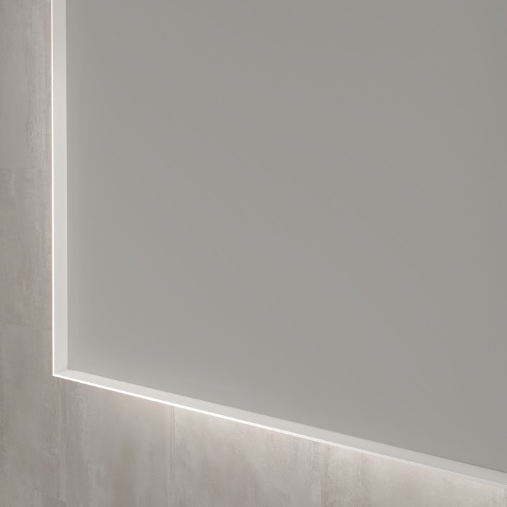 Sanibell INK SP32 LED spejl 100x80cm på mathvid ramme