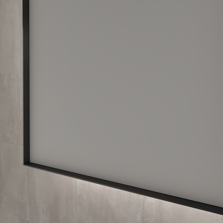 Sanibell INK SP32 LED spejl 180x80cm på matsort ramme