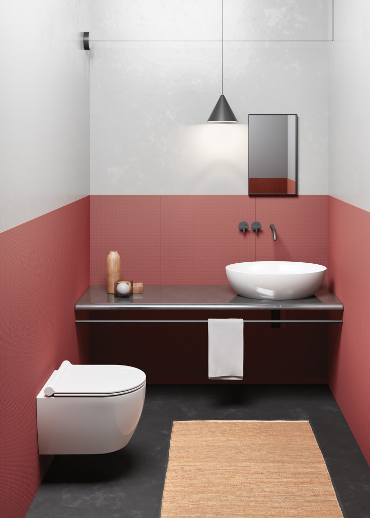 GSI Pura vägghängd toalett, utan spolkant, antibakteriell, vit