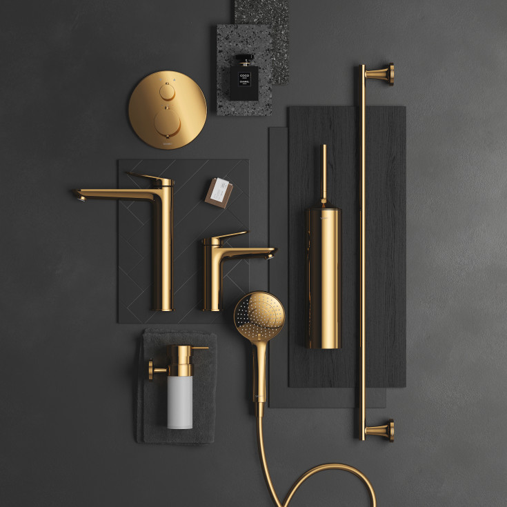 Duravit Wave S tvättställsblandare, guld