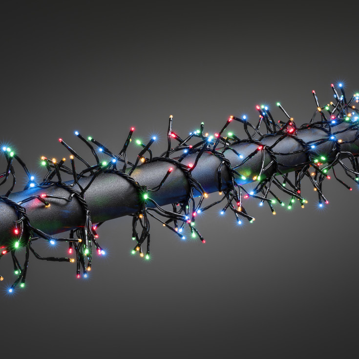 Konstsmide Cluster udendørs lyskæde, 576 farvede lys, 4,3 meter
