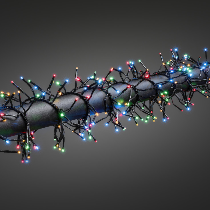 Konstsmide Cluster ljusslinga utomhus, 2016 färgade ljus, 13,5 meter